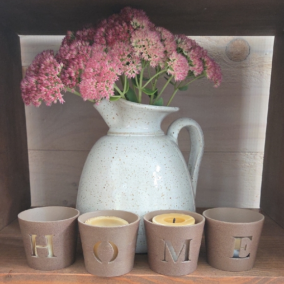 HOME Metal Votive Candle Set - Picture 2 of 6